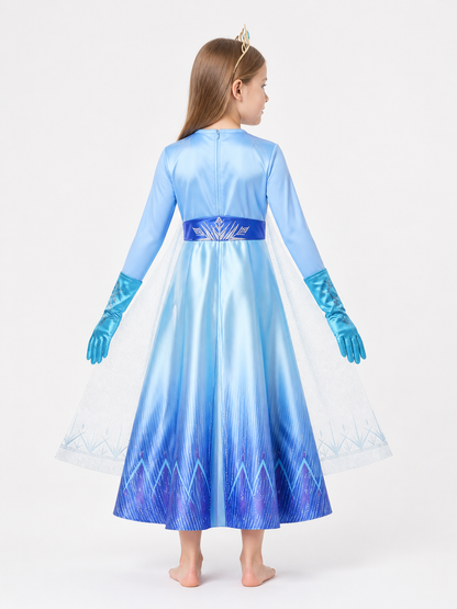 Snow Queen Costume for Halloween and Cosplay back view