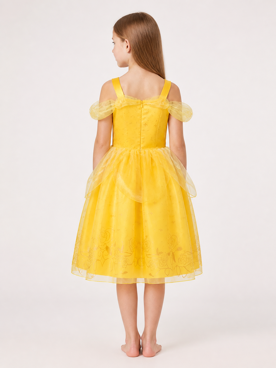 Yellow Princess Costume for Halloween and Cosplay back view