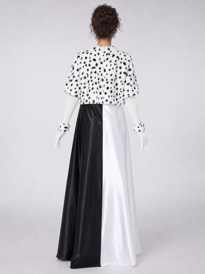 Cruella Cosplay Costume: Dress and Jacket