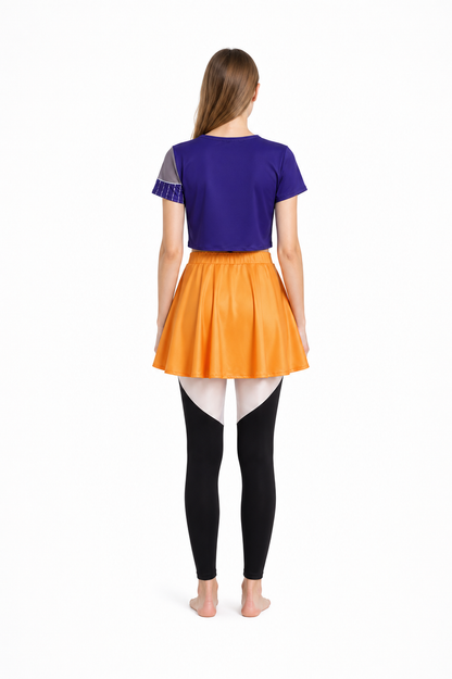 Children's Stage Costume with Skirt-Shorts back view