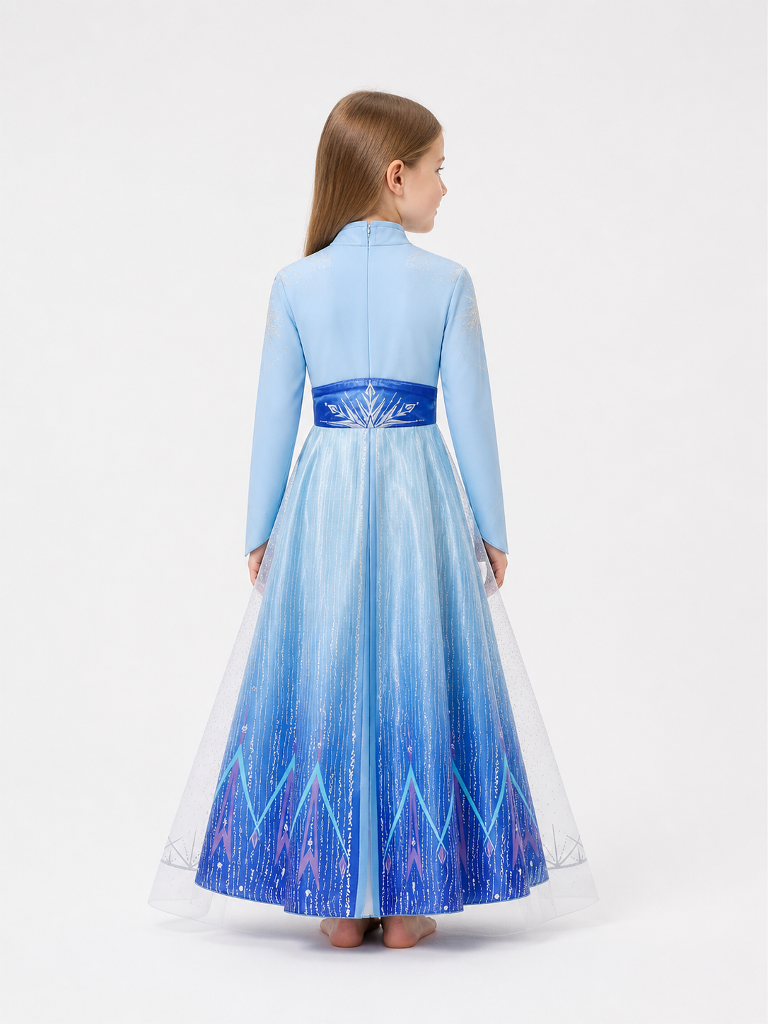 Blue Princess Costume Dress for Halloween back view