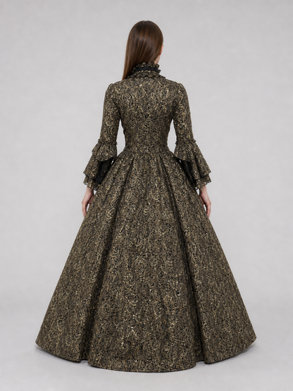 Long Victorian Gothic-Style Dress