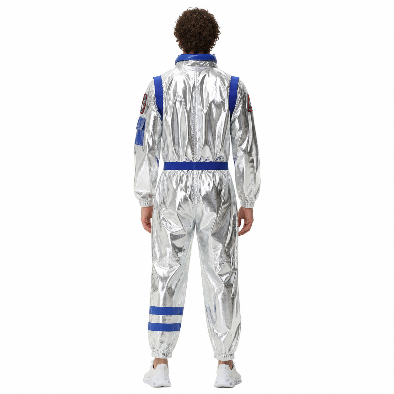 Astronaut Jumpsuit with NASA Patches for Stage Performances back view