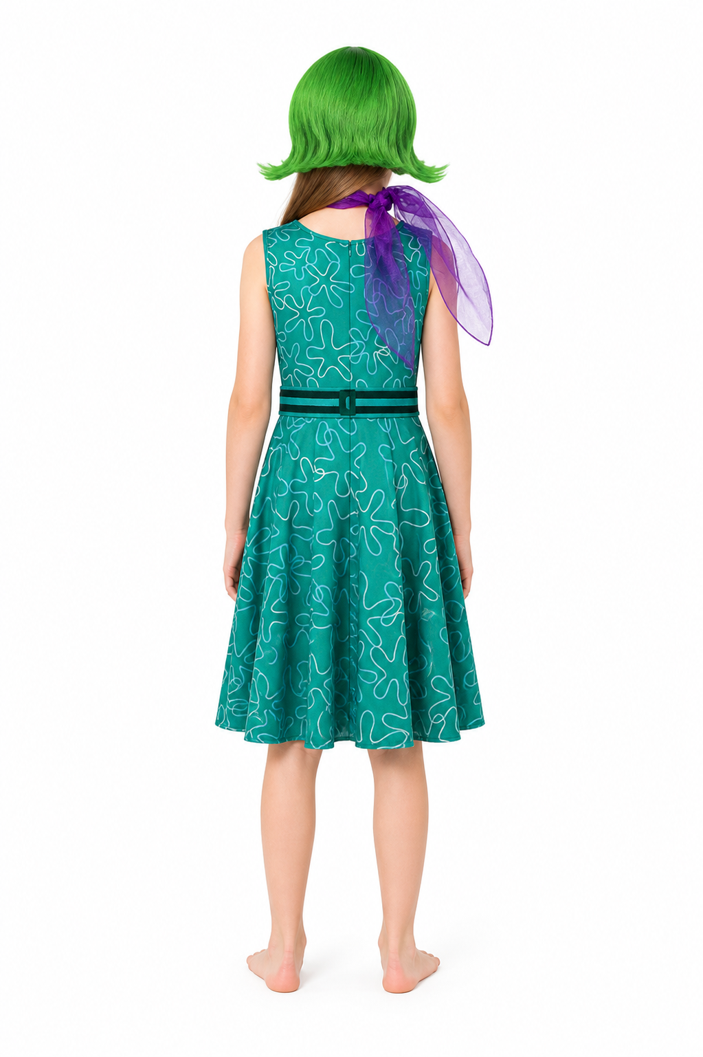 Inside Out 2 Cosplay Dress with Belt back view