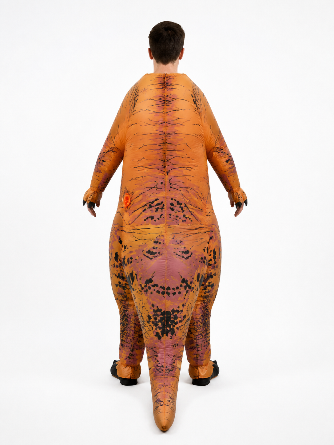 Inflatable Dinosaur Costume with Long Tail back view