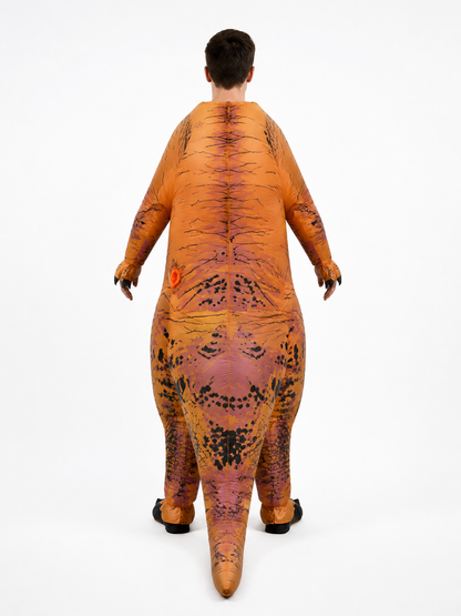 Inflatable Dinosaur Costume with Long Tail back view