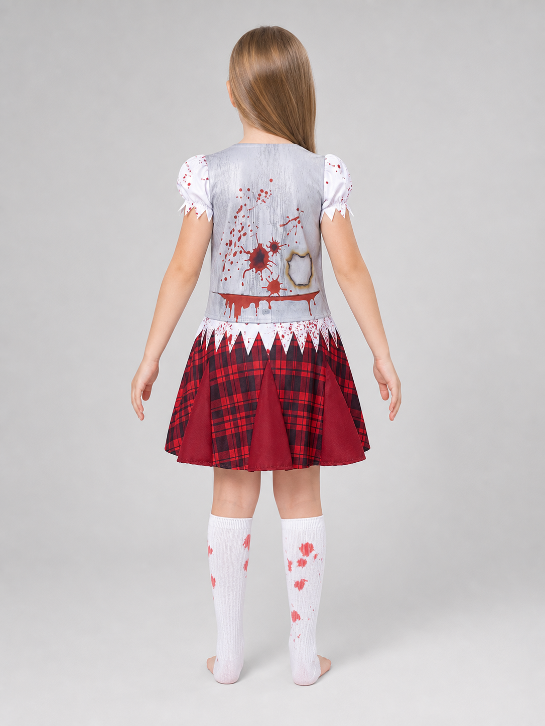 Zombie Costume: Top, Skirt, and Bow Tie