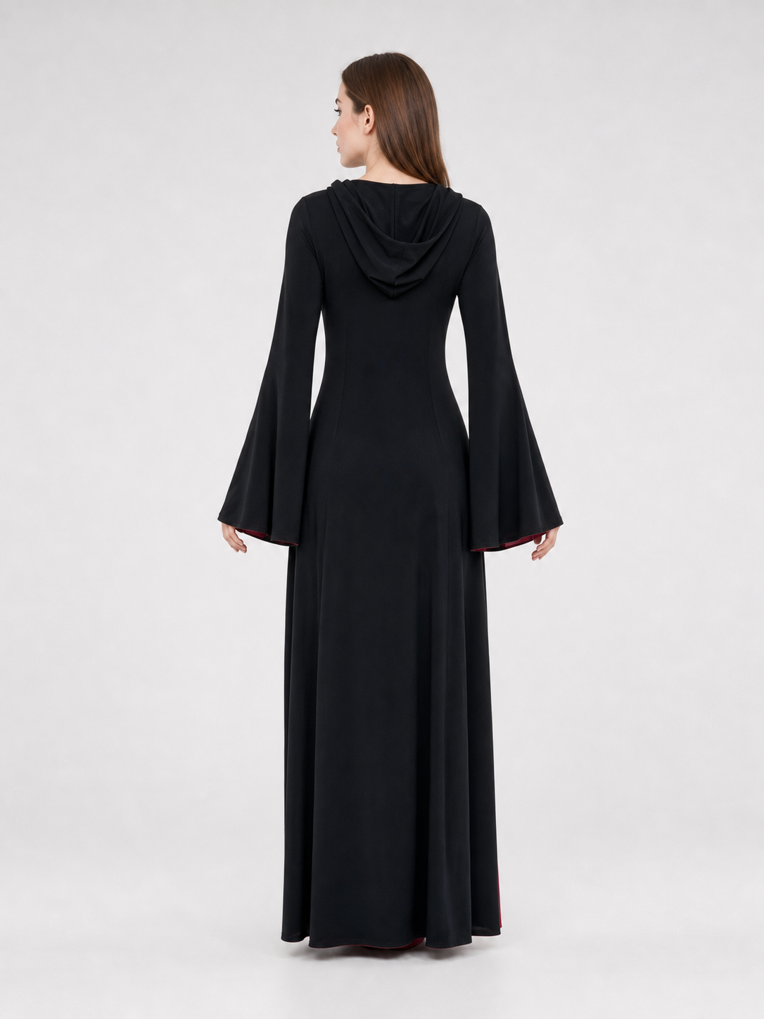 Long Gothic Hooded Costume Dress
