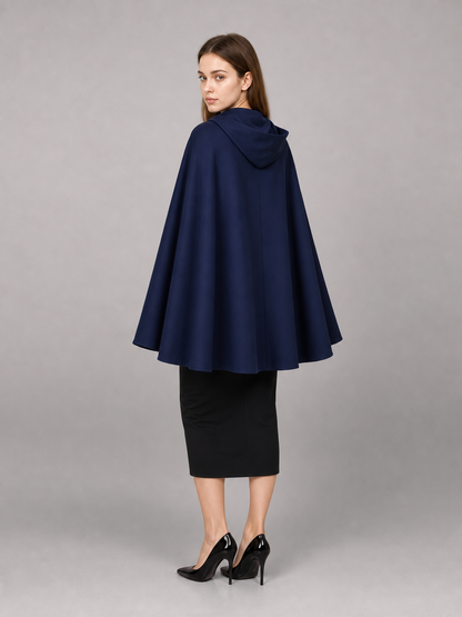 Blue Hooded Medieval Carnival Cloak