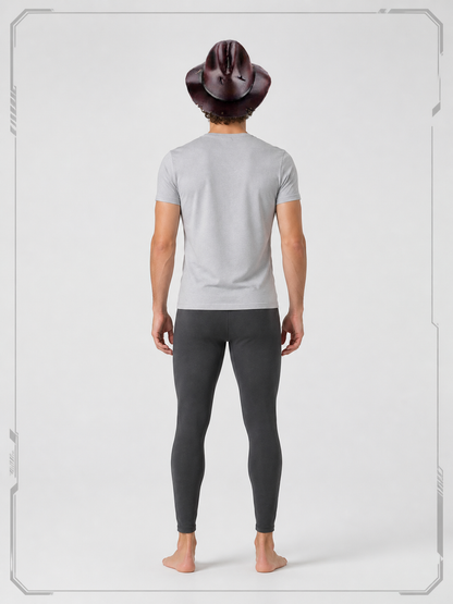 Dark Brown Cosplay Mask with Black Texture back view