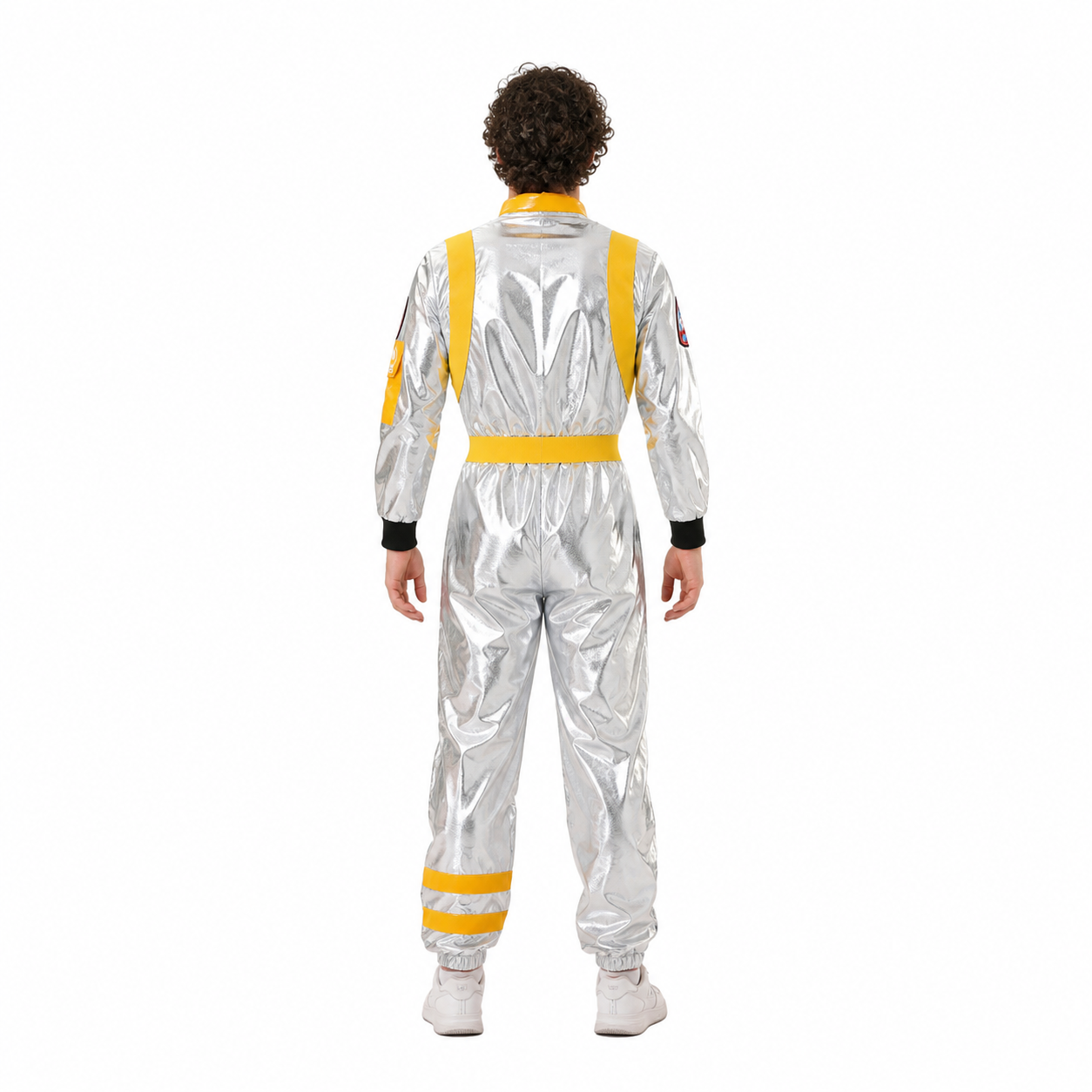 Astronaut Costume with NASA Patches for Cosplay back view