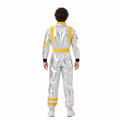 Astronaut Costume with NASA Patches for Cosplay back view