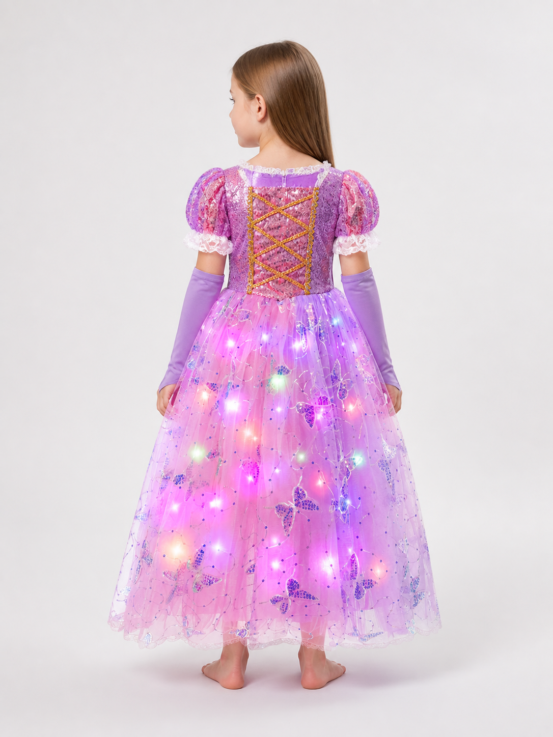 Princess Costume with Glowing Lights back view