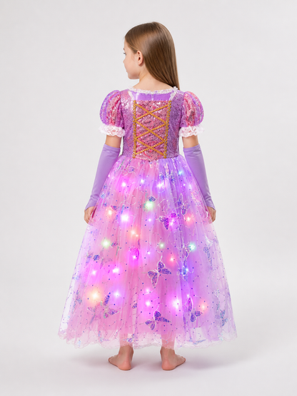 Princess Costume with Glowing Lights back view