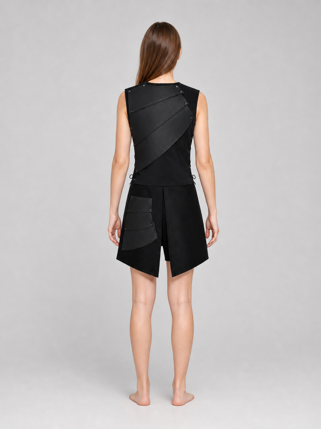 Black Asymmetrical Sleeveless Jumpsuit