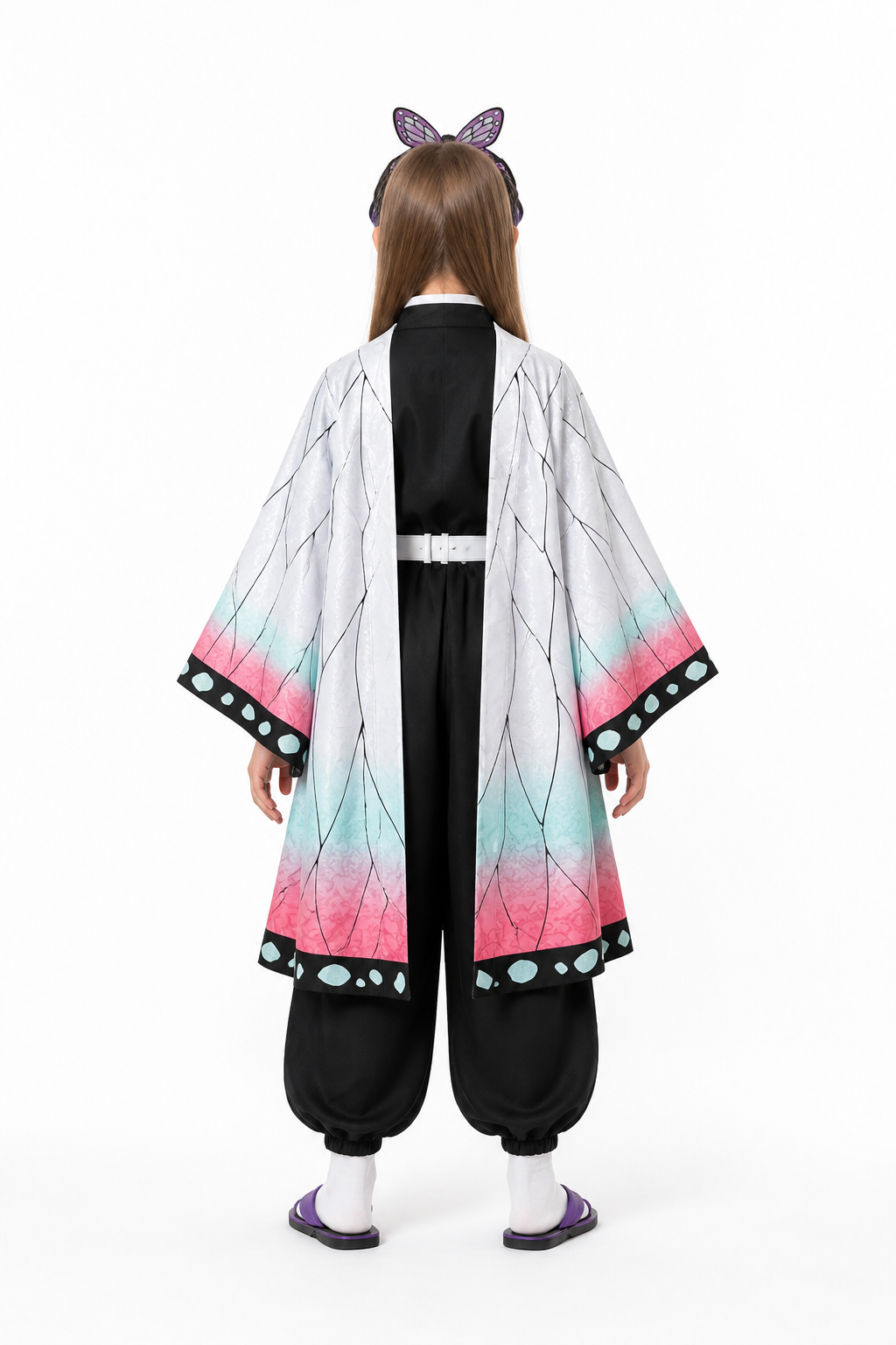 Shinobu Kocho Anime Cosplay Cloak Cape back view