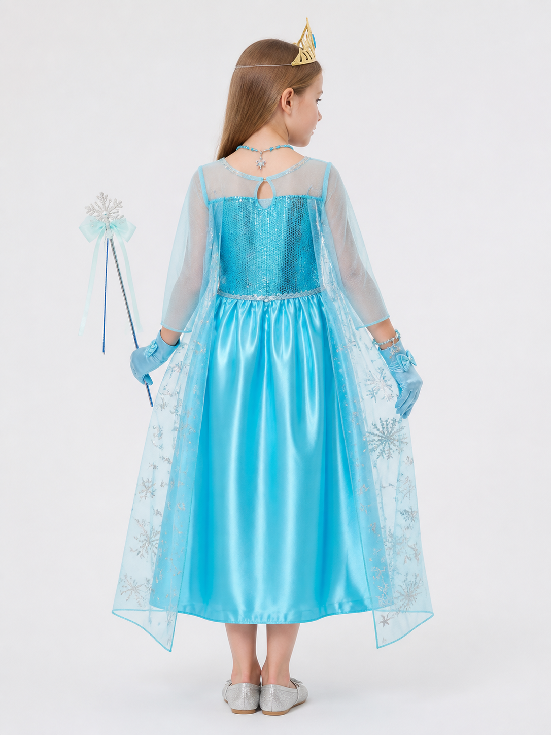 Snow Princess Halloween Costume back view