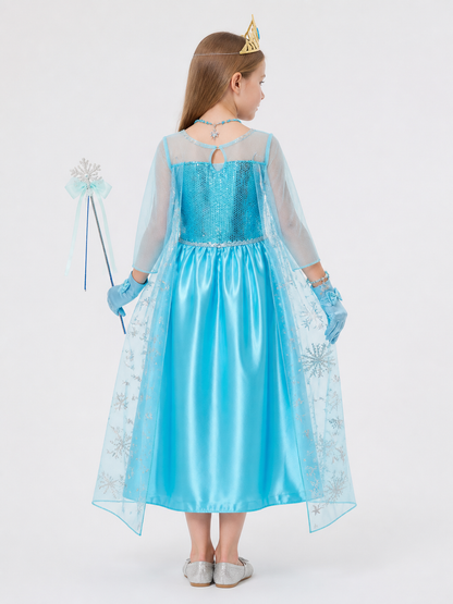 Snow Princess Halloween Costume back view