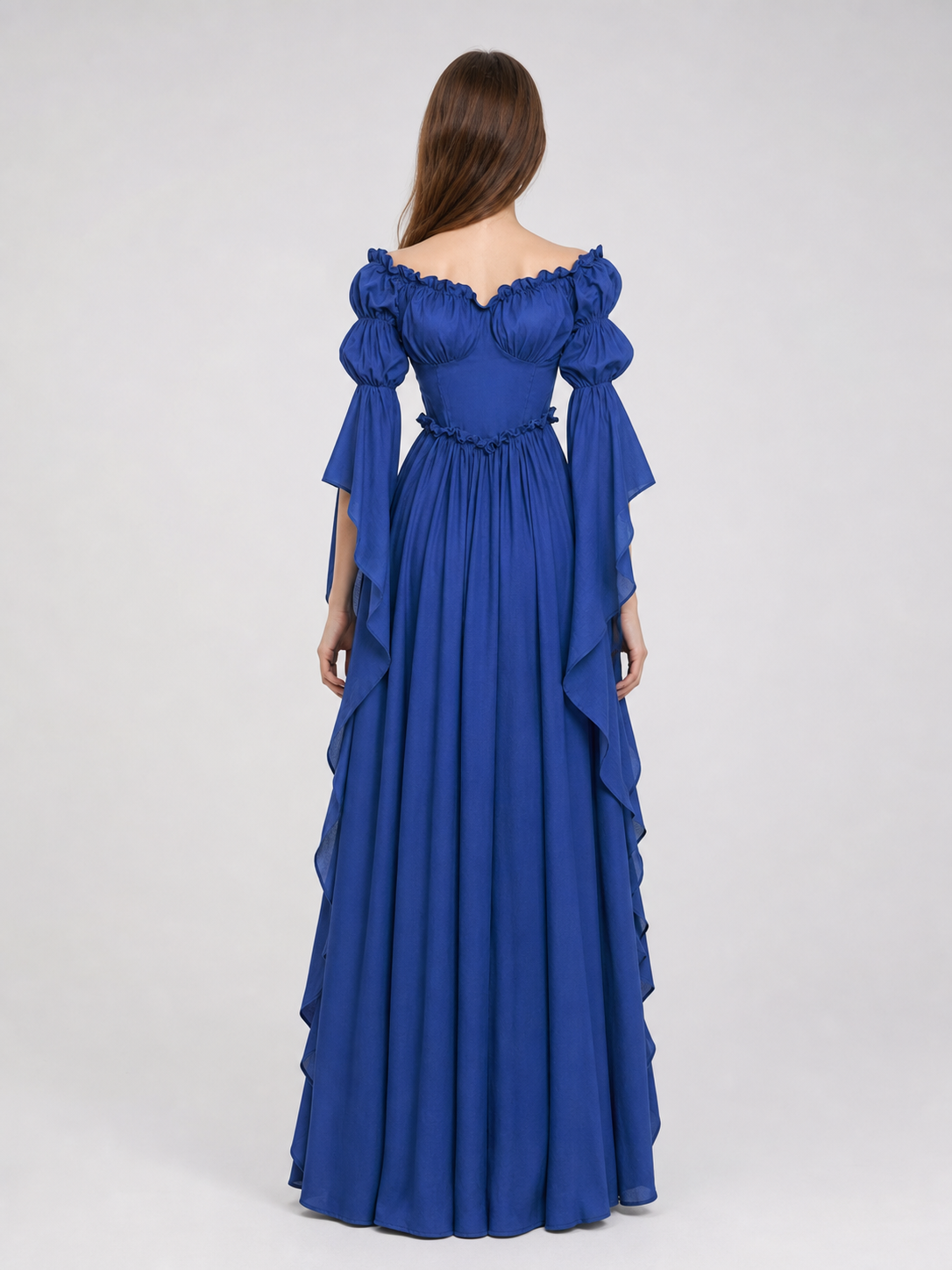 Vintage-Style Medieval Dress, Blue