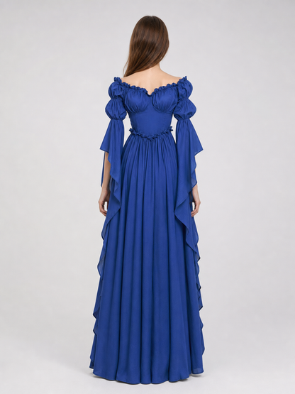 Vintage-Style Medieval Dress, Blue