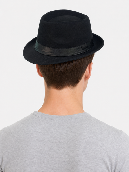 Carnival Fedora Hat with a Black Ribbon