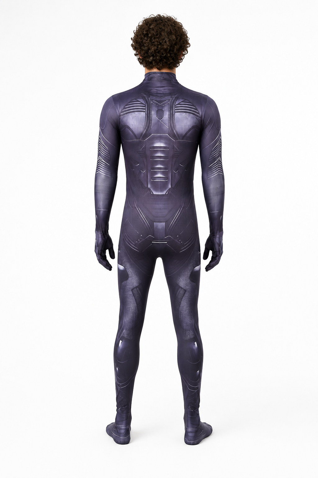 Dune Cosplay Jumpsuit with a High Collar back view