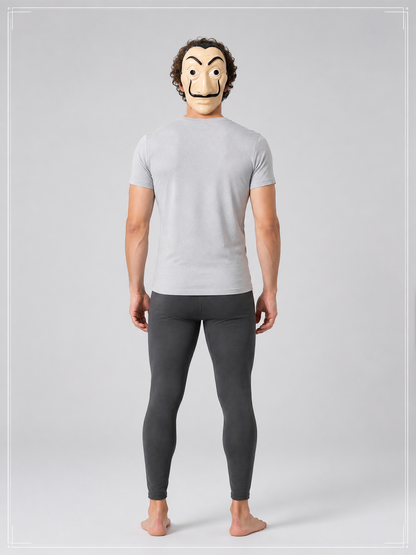 Carnival Mask with Mustache and Eyebrows for Cosplay back view