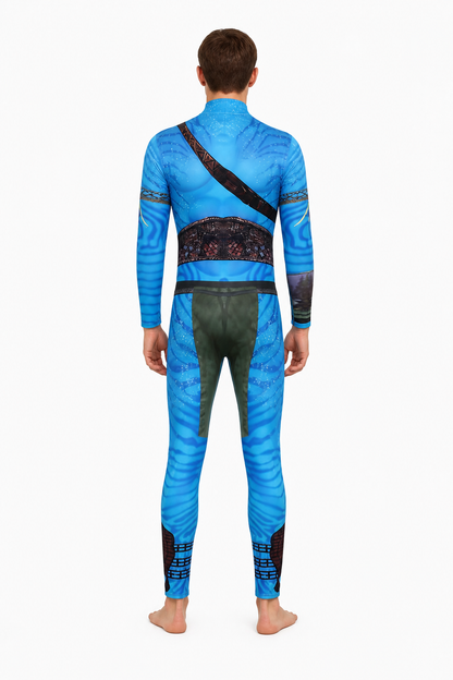 Blue Avatar stage jumpsuit for children and adults back view