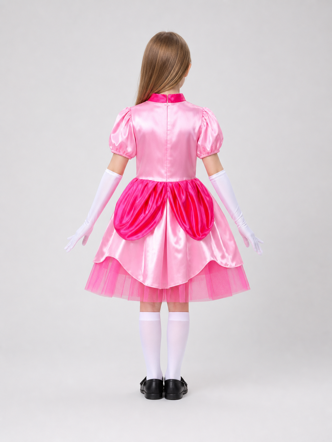 Carnival costume with a dress, gloves, and crown