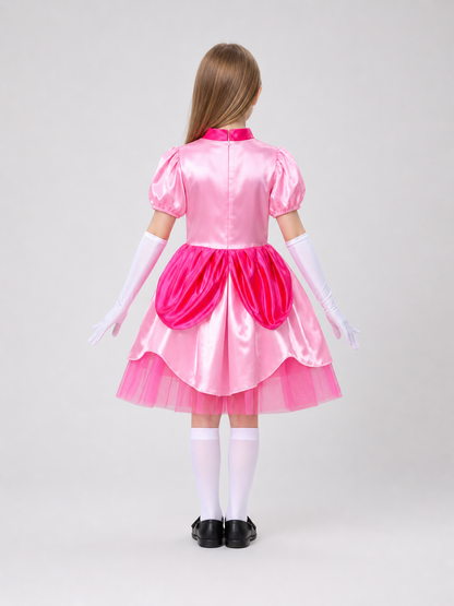 Carnival costume with a dress, gloves, and crown