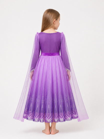Snow Queen Costume Dress for Halloween and Cosplay back view