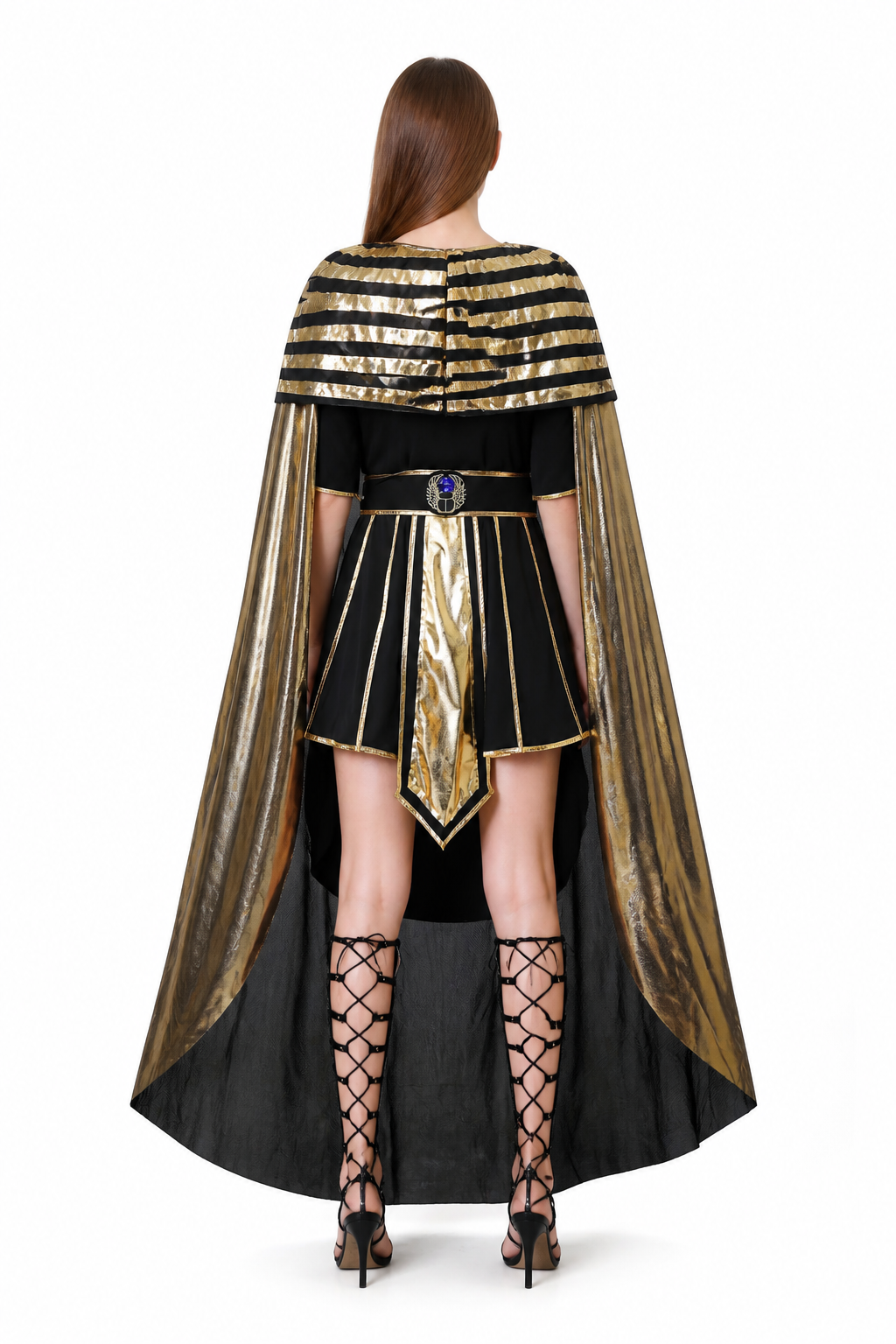 Ancient Egypt Costume with Cape back view