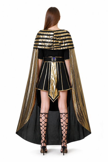 Ancient Egypt Costume with Cape back view