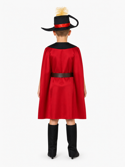 Puss in Boots Costume with Cape and Hat back view