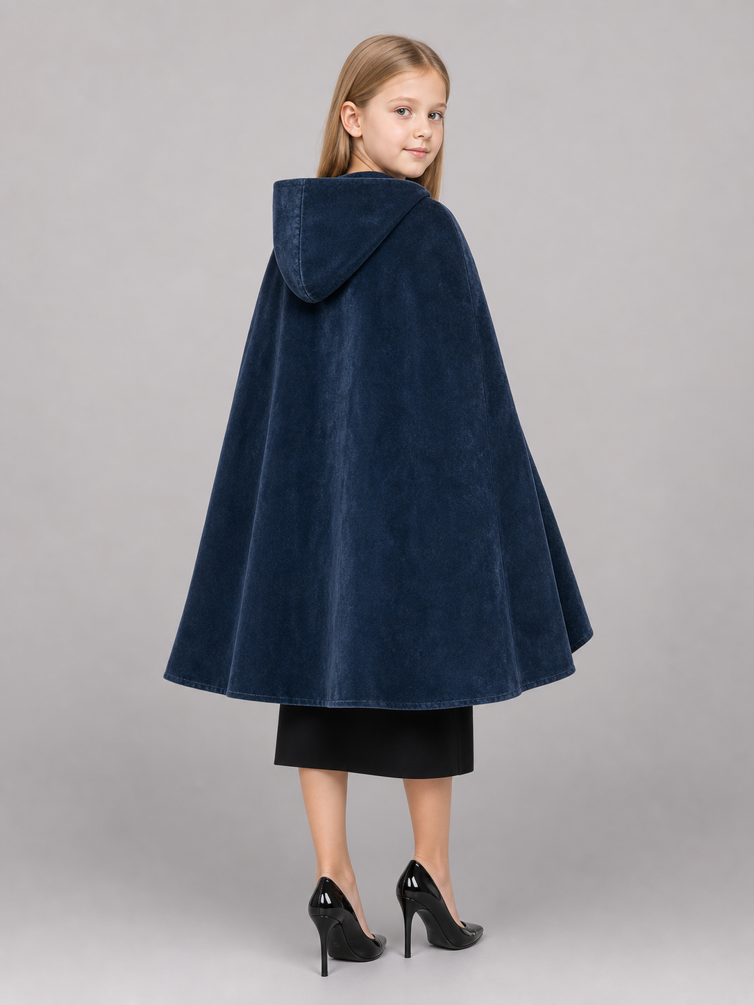 Blue Hooded Costume Cloak for Cosplay