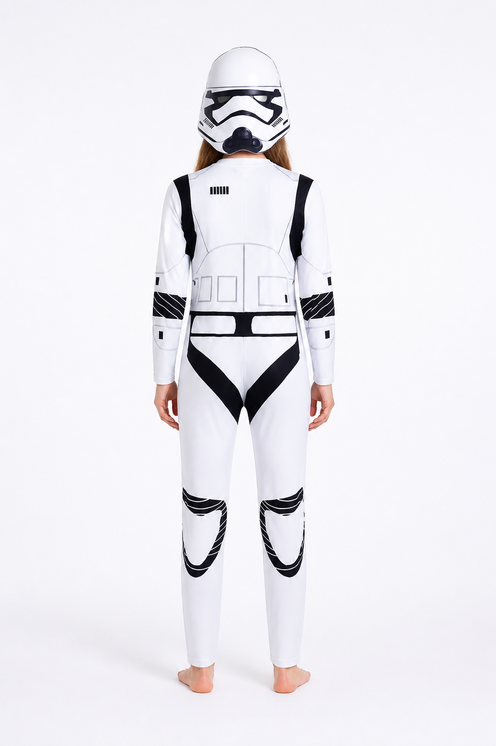 Stormtrooper Costume: Jumpsuit and Headpiece back view
