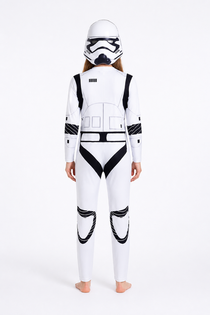 Stormtrooper Costume: Jumpsuit and Headpiece back view