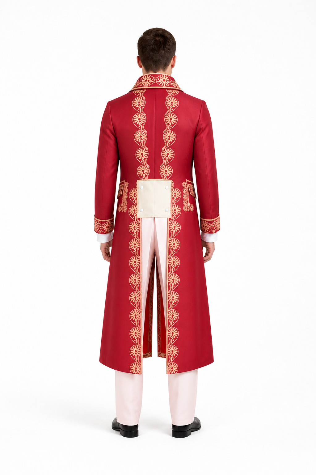Napoleon Cosplay Costume, Red Set back view