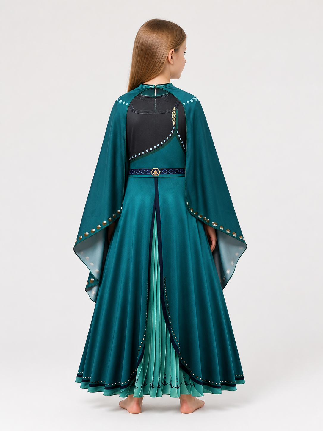 Princess Costume with Cape for Halloween back view
