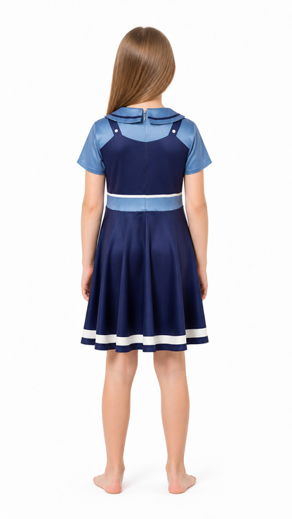 Carnival Rabbit Police Officer Dress with Tie back view