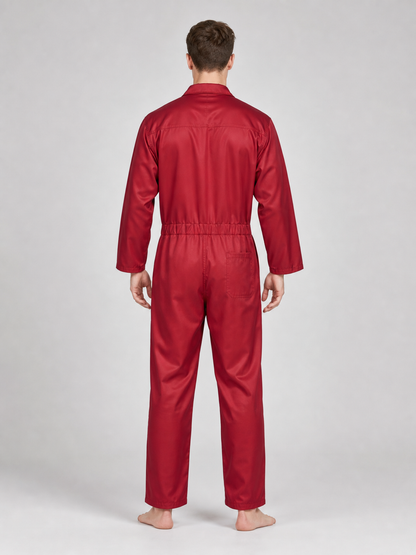 Red Miles Long-Sleeve Jumpsuit