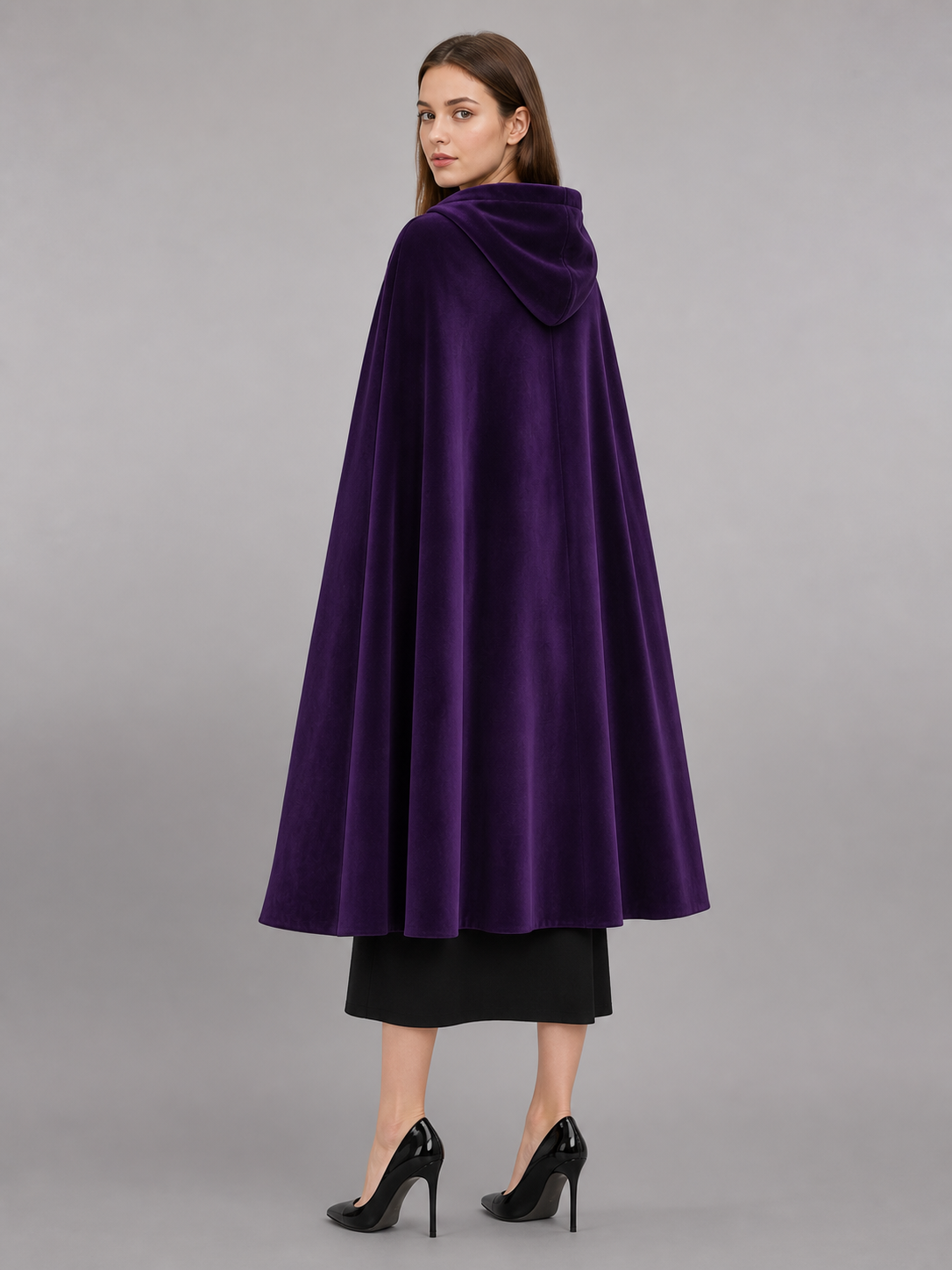Purple Carnival Cloak with Hood