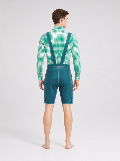 Plaid Bavarian-Style Shirt for Oktoberfest