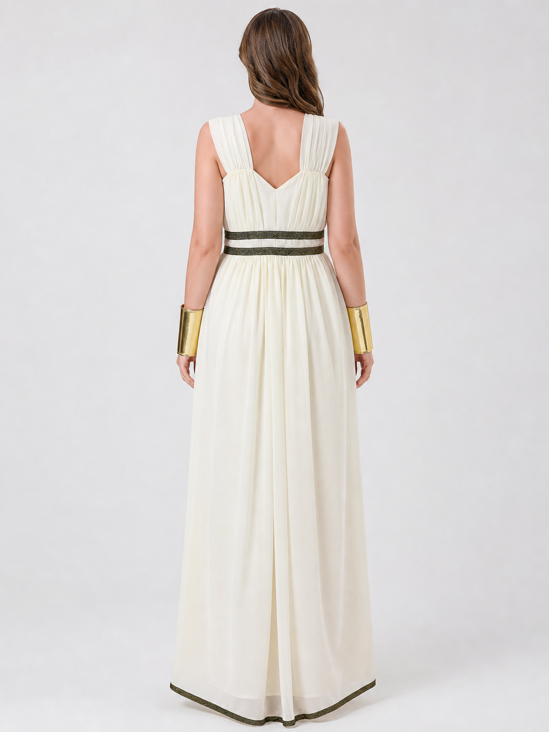 Cleopatra Cosplay Costume, Egyptian-Style Dress back view