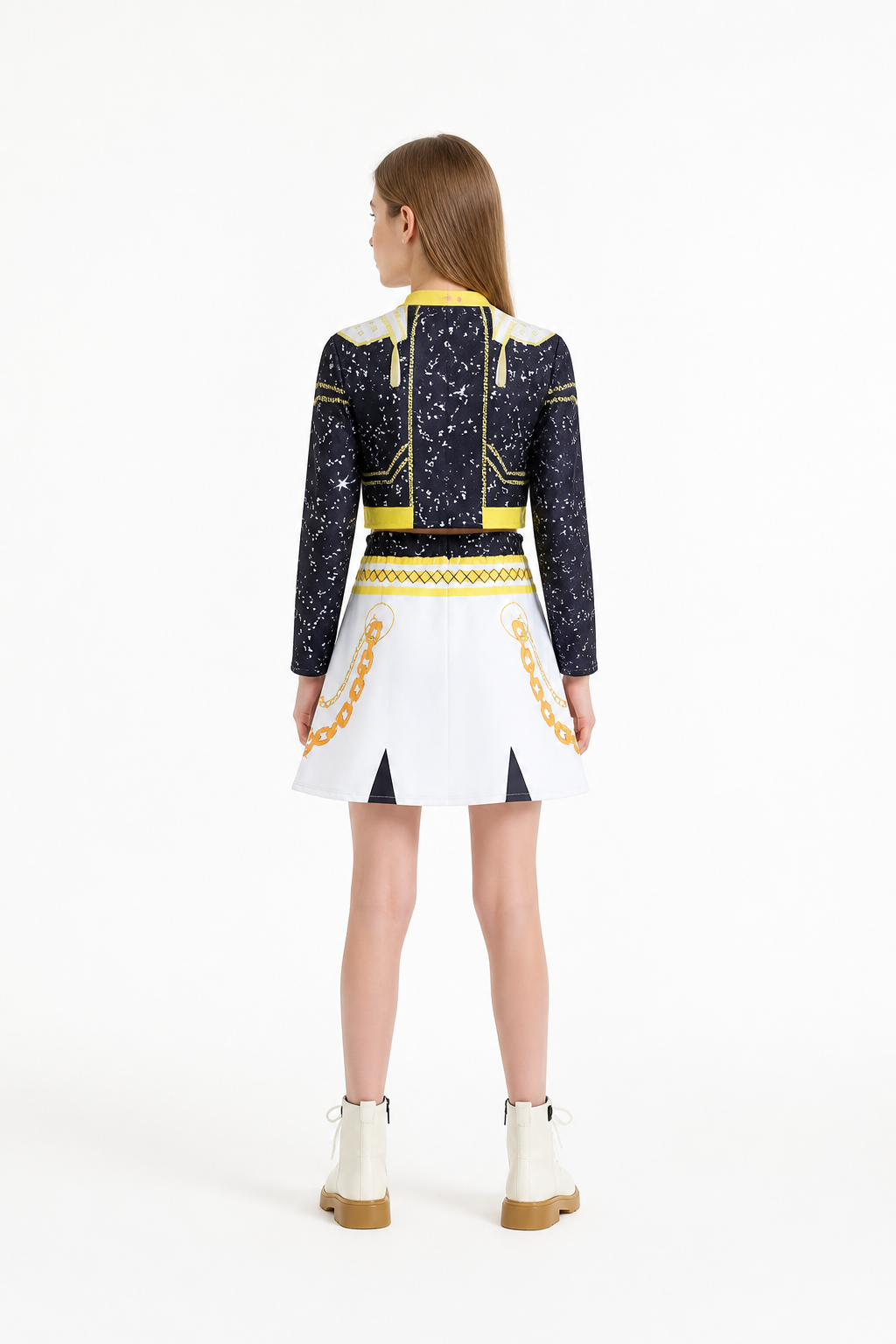 Children’s Performance Top and Skirt Set back view