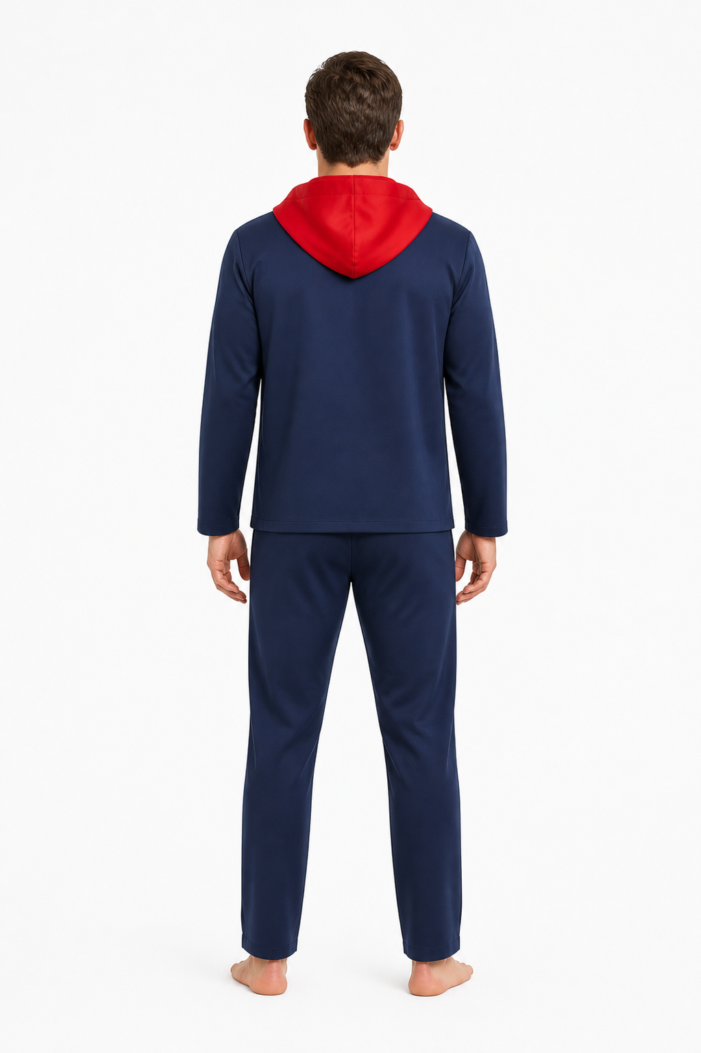 Yuji Itadori Cosplay Costume with Red Hood back view