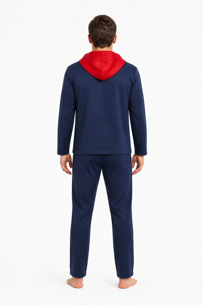 Yuji Itadori Cosplay Costume with Red Hood back view