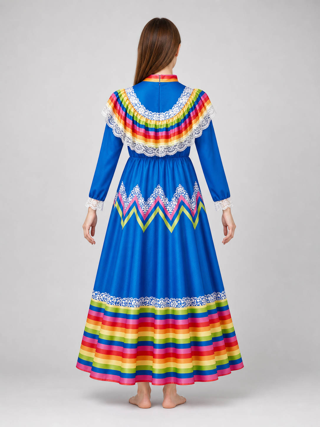 Mexican Stage Dress with a Full Skirt