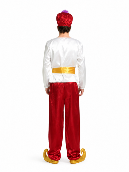 Fantasy Carnival Costume with Hat and Belt back view