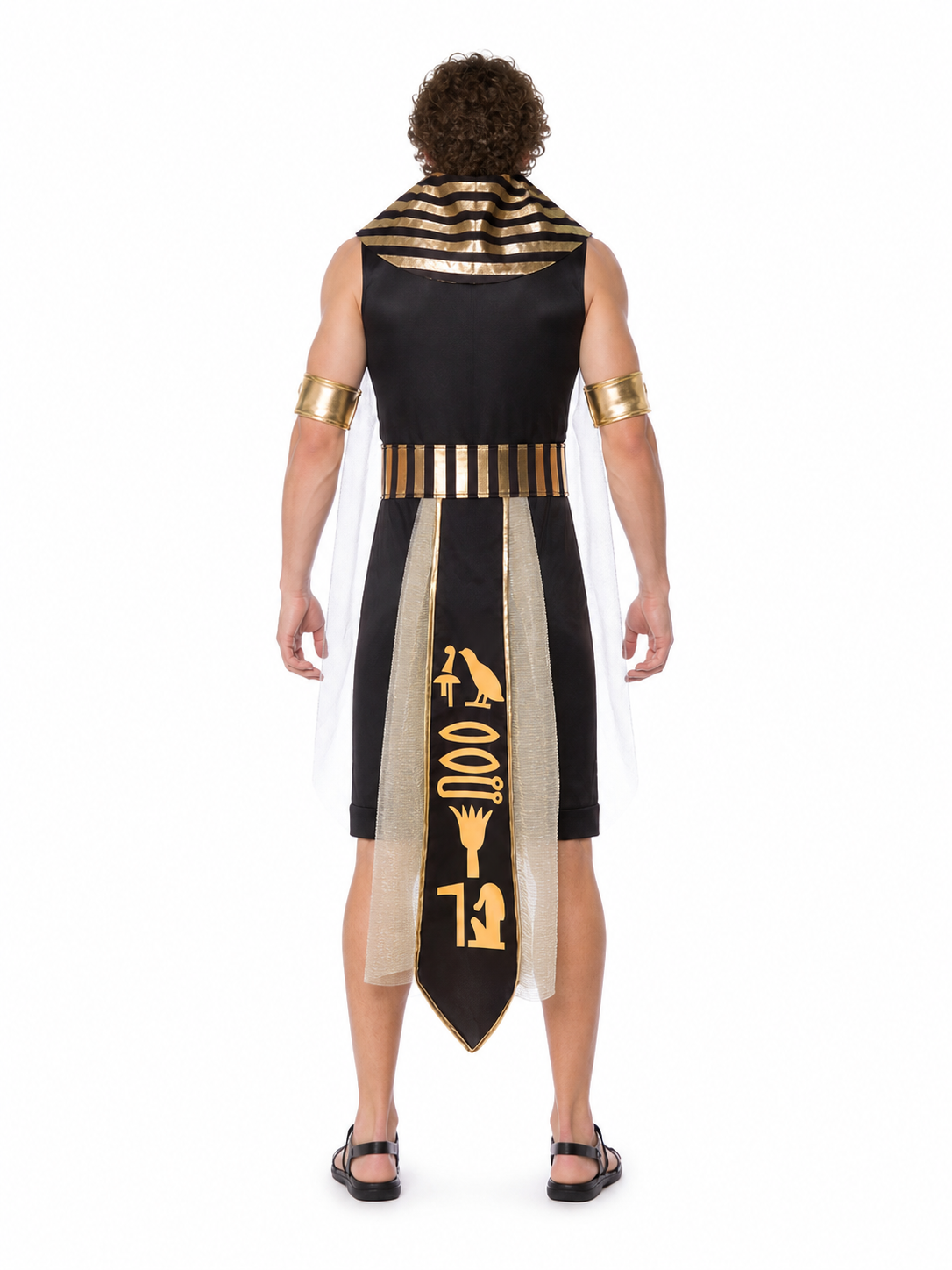 Egyptian Pharaoh Costume with Chest Bib for Halloween back view